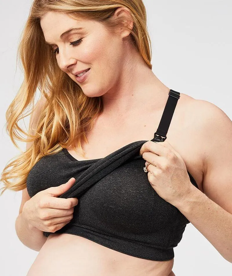 Sugar Candy Fuller Bust Seamless F-HH Cup Nursing Tank - Charcoal