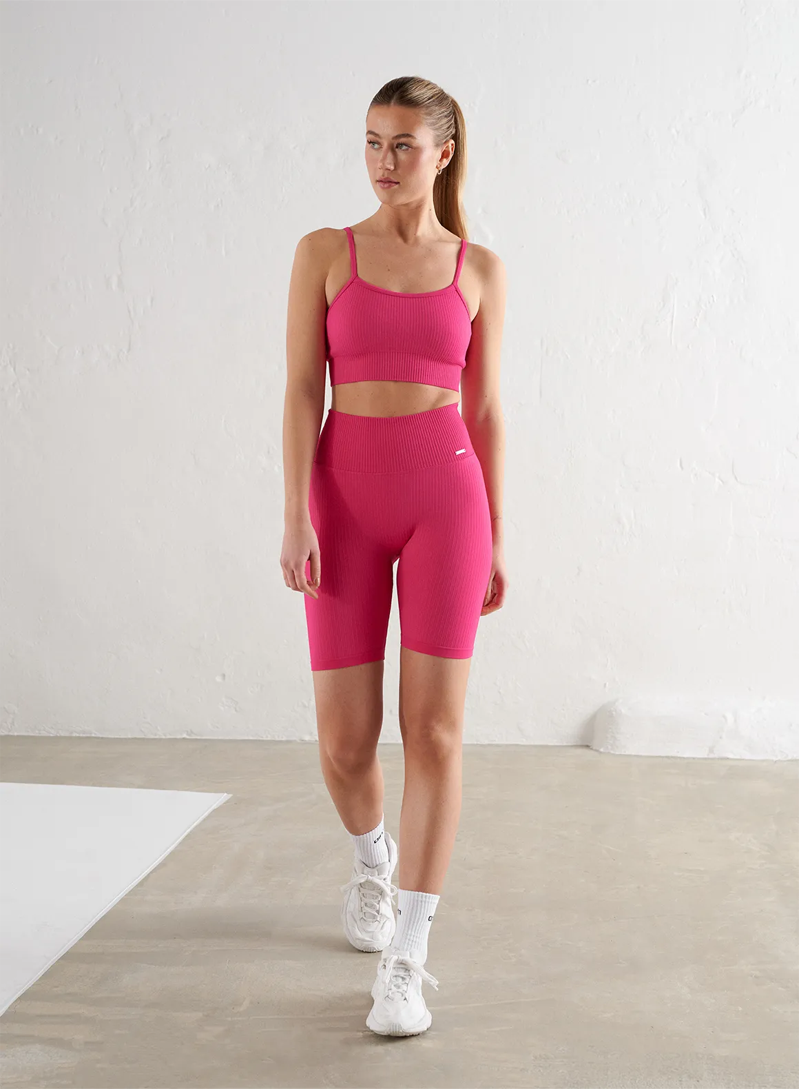 Sugar Rush Ribbed Seamless Biker Shorts