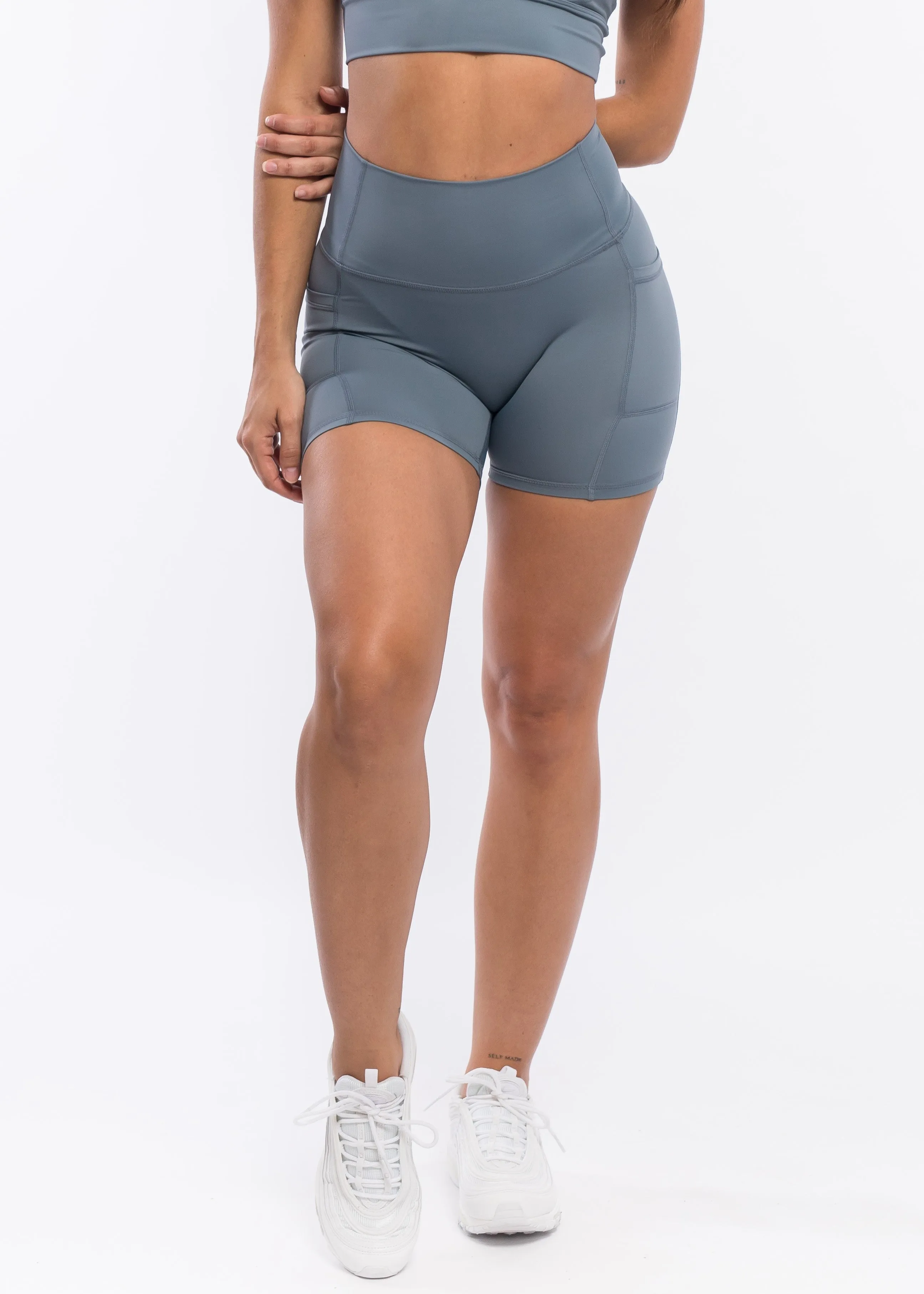 Super Scrunch Shorts - Steel Blue