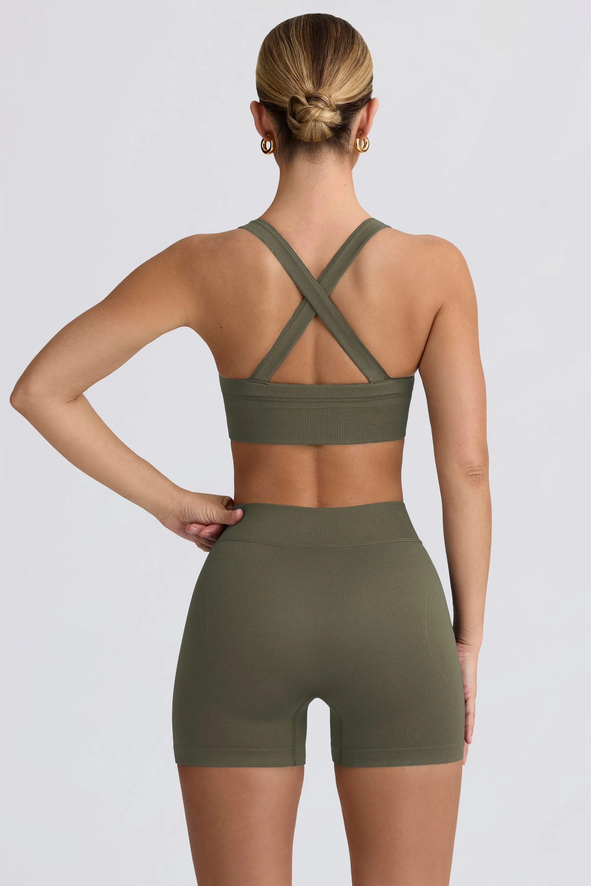 Super Sculpt Seamless Mini Shorts in Light Green