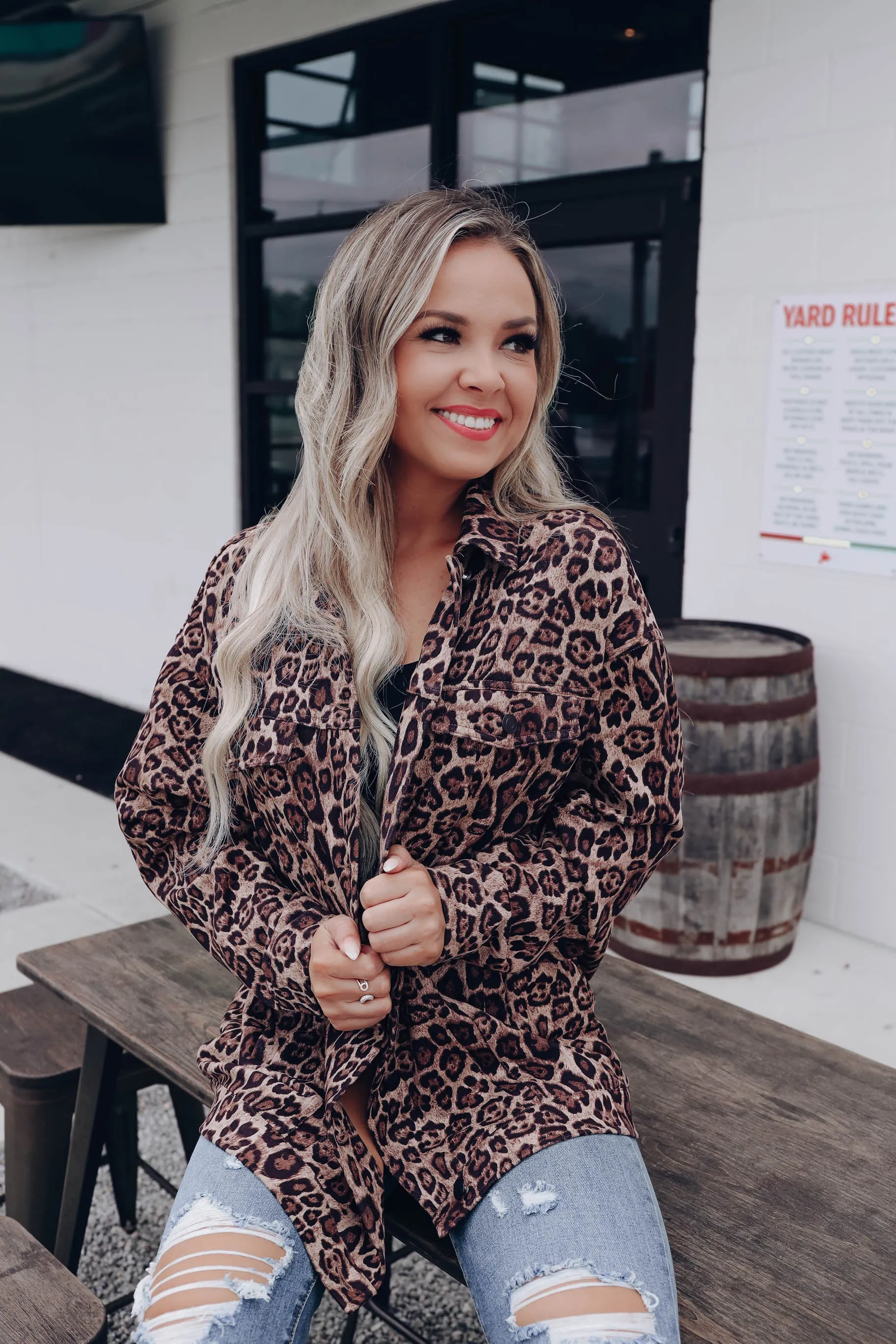 Sussex Faux Suede Leopard Print Jacket