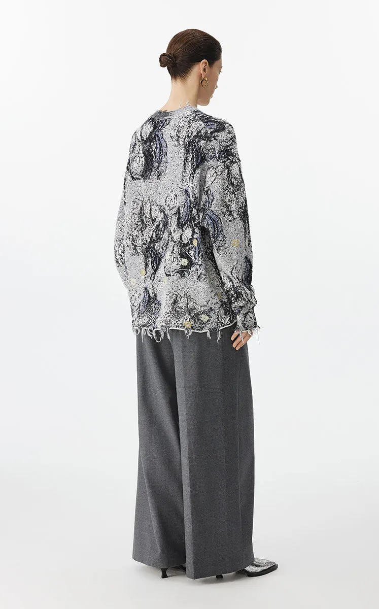 Sweater / JNBY Oversized Floral Knit Sweater