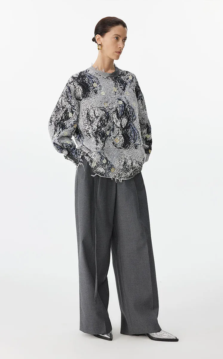 Sweater / JNBY Oversized Floral Knit Sweater