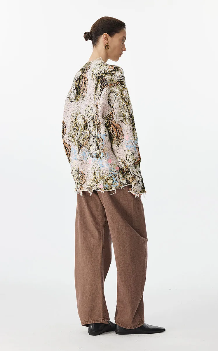 Sweater / JNBY Oversized Floral Knit Sweater