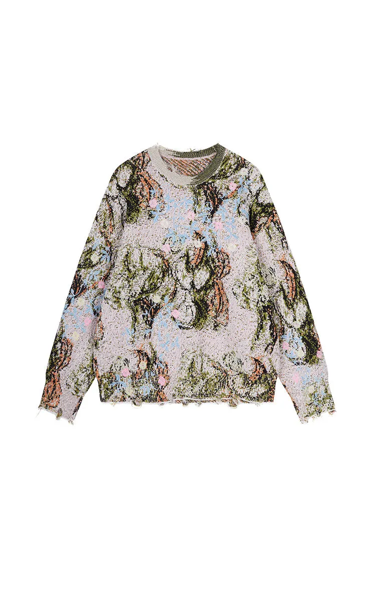 Sweater / JNBY Oversized Floral Knit Sweater