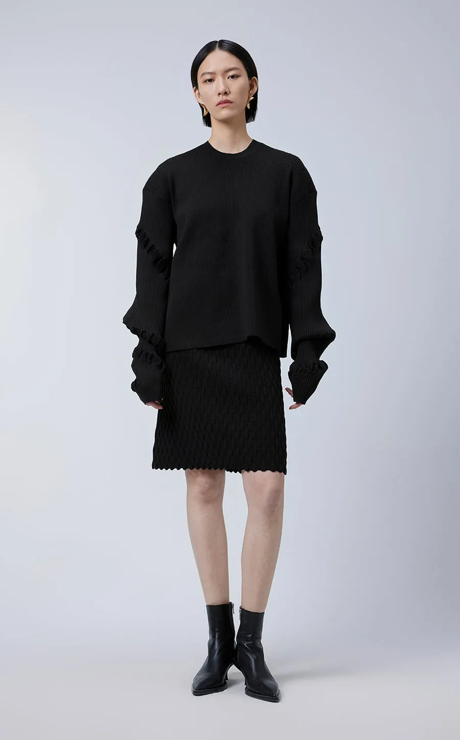 Sweater / JNBY Oversized Sweater with Pleated Sleeves