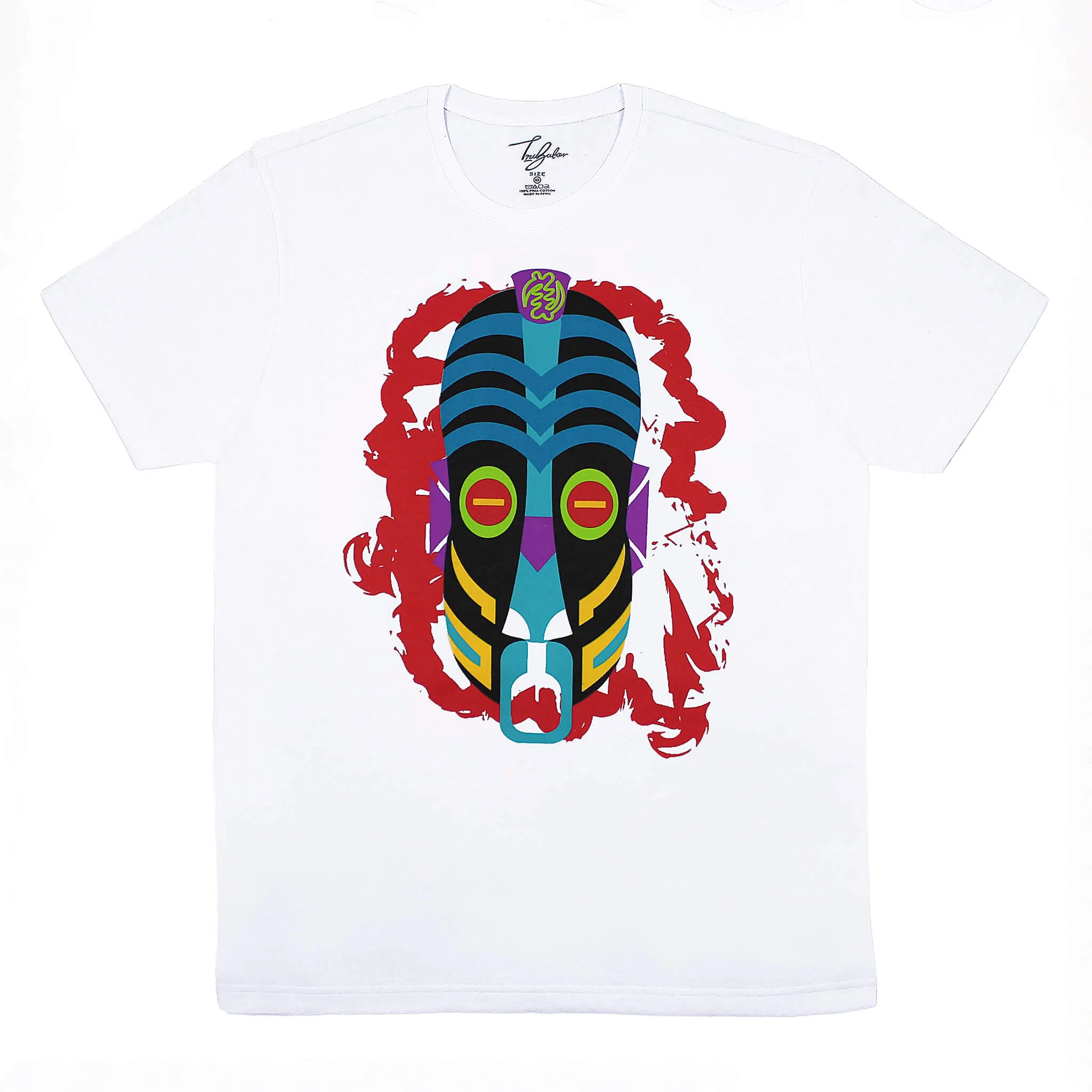 TAGAZANGA RED SMOKE WARRIOR MASK (UNISEX SHORT SLEEVE T-SHIRT)