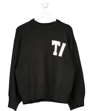 t/ala T Logo Knit Sweater - Black And Milk UK S