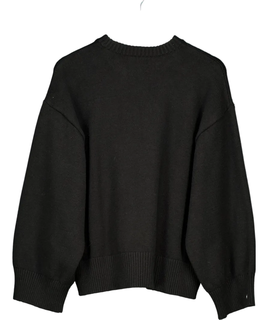 t/ala T Logo Knit Sweater - Black And Milk UK S