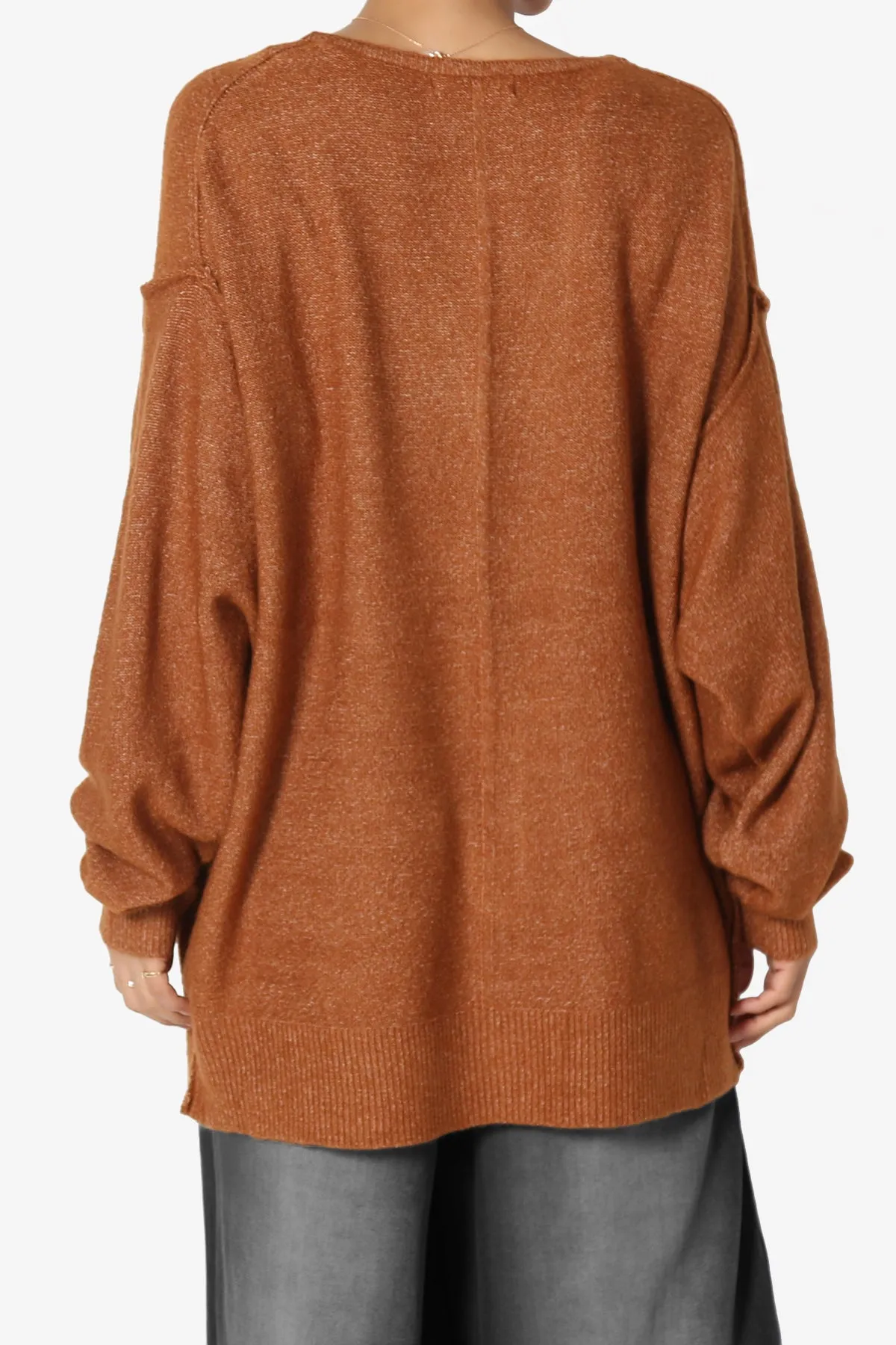 Taryn Loose Melange Knit Cardigan PLUS