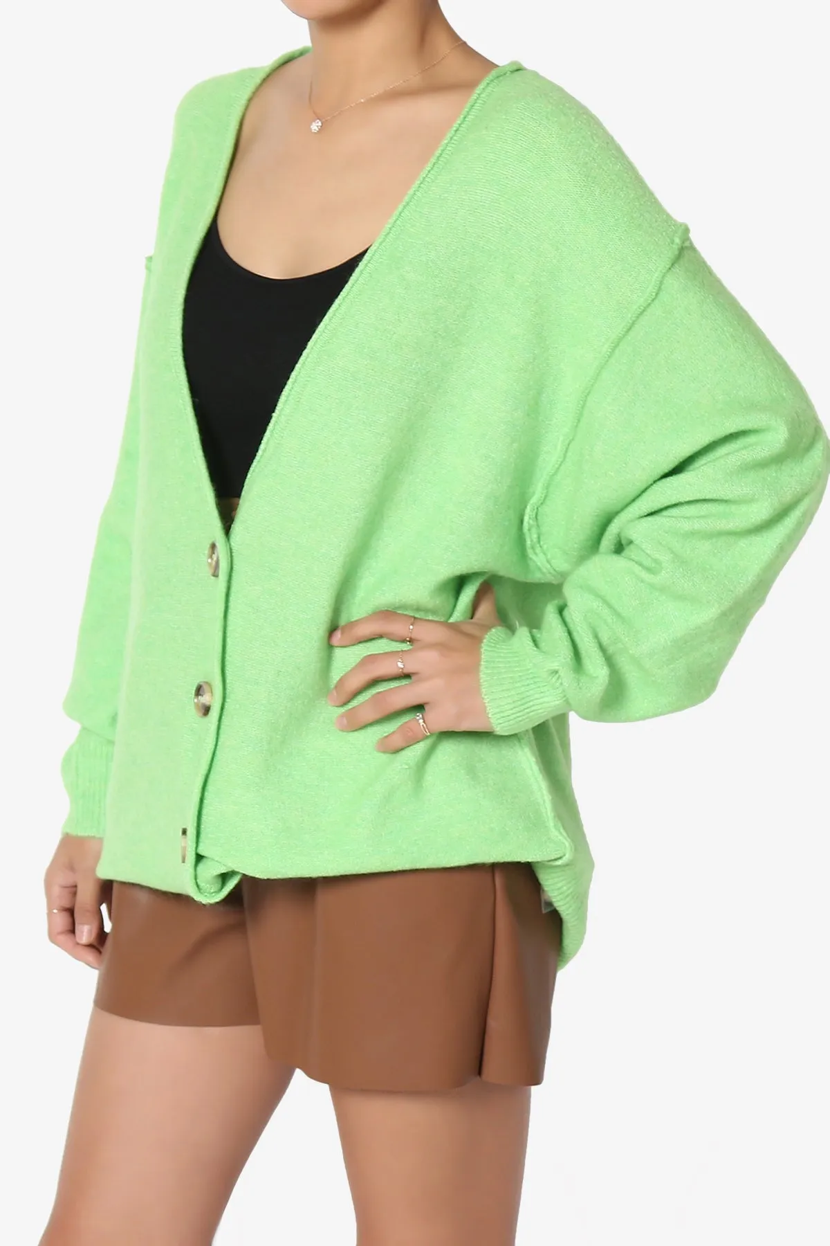 Taryn Loose Melange Knit Cardigan PLUS