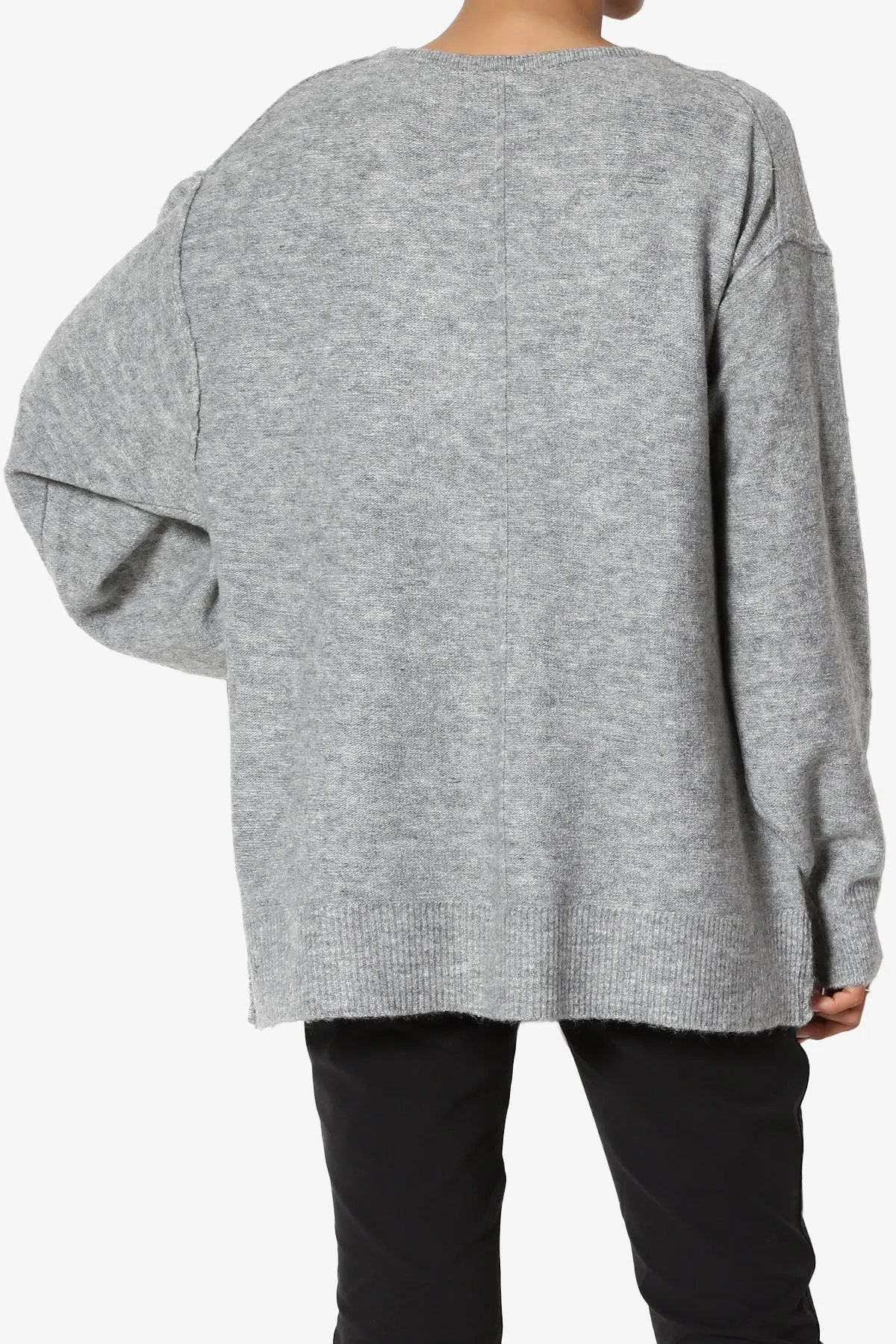 Taryn Loose Melange Knit Cardigan PLUS