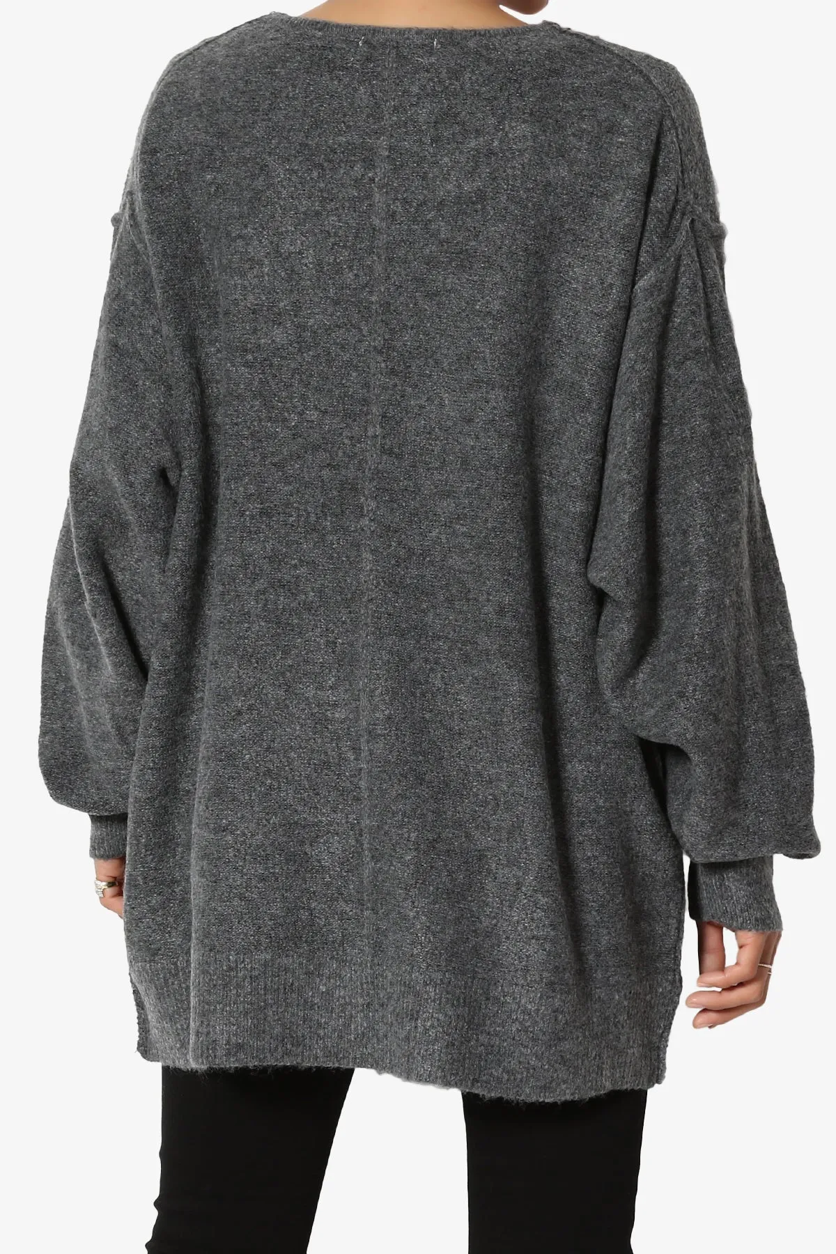Taryn Loose Melange Knit Cardigan PLUS