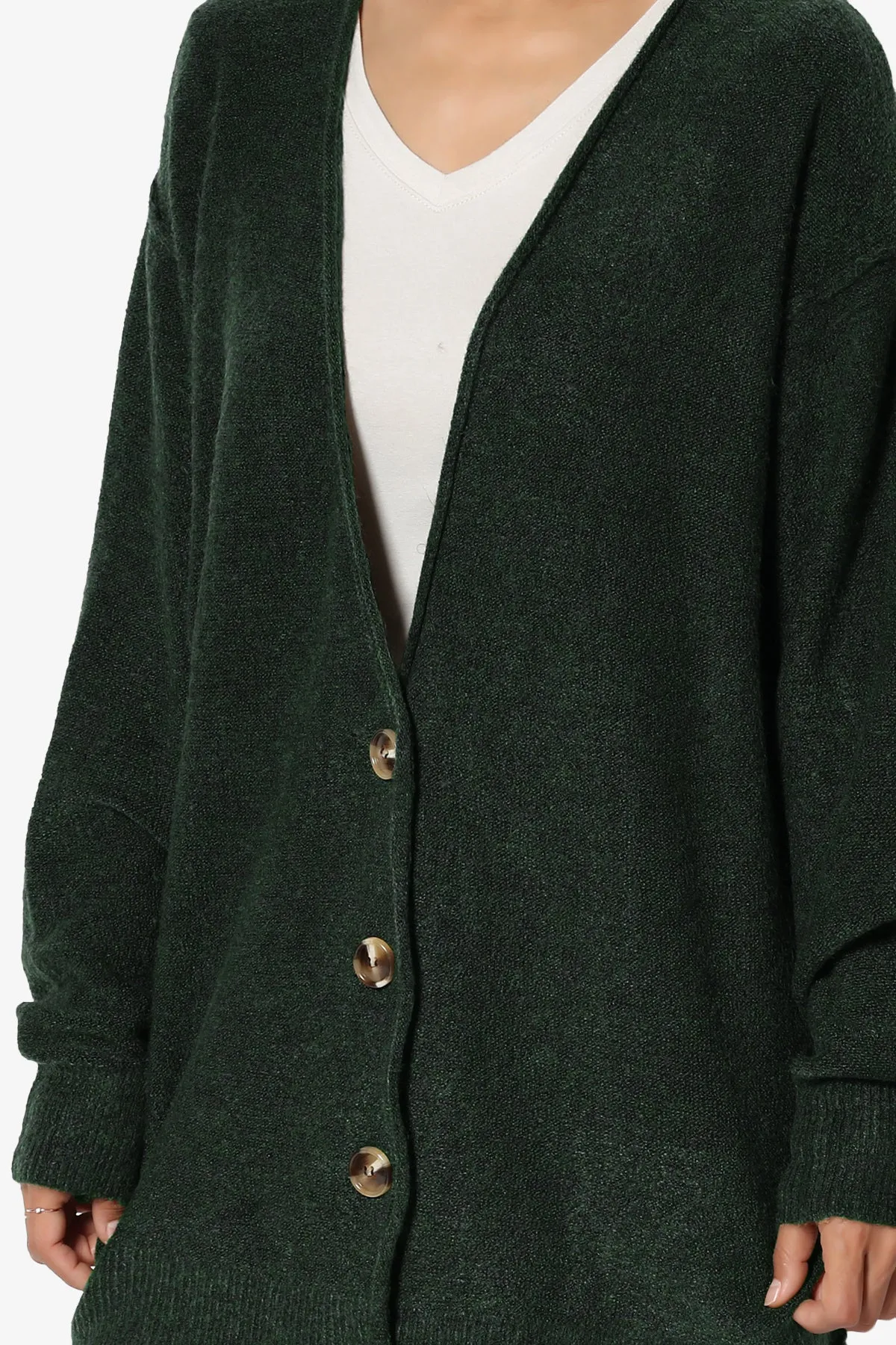 Taryn Loose Melange Knit Cardigan PLUS