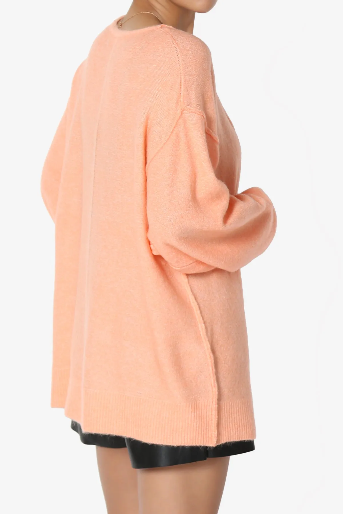 Taryn Loose Melange Knit Cardigan PLUS