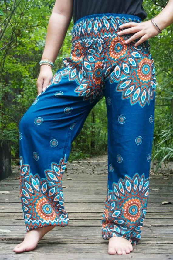 Teal Mandala Pants