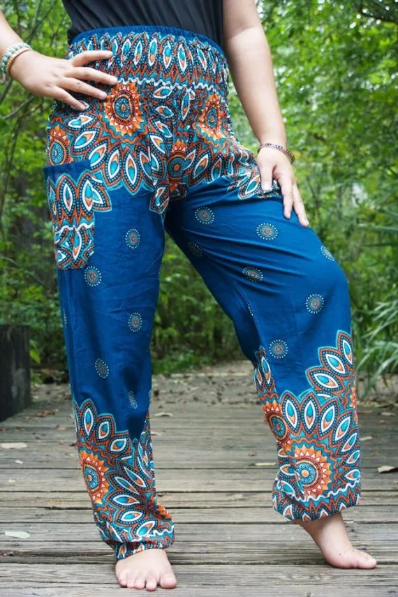 Teal Mandala Pants