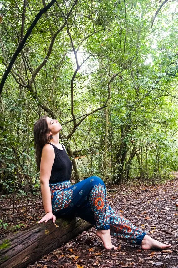 Teal Mandala Pants