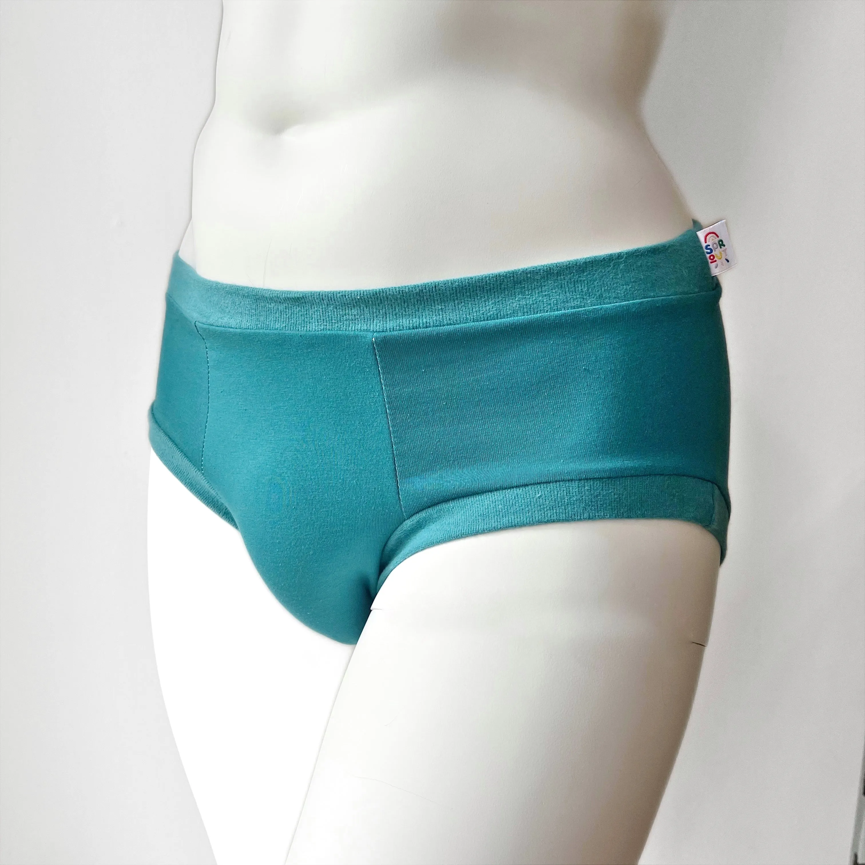 Teal Pouch Fronted Briefs | Men’s Pants | Organic Cotton Underwear