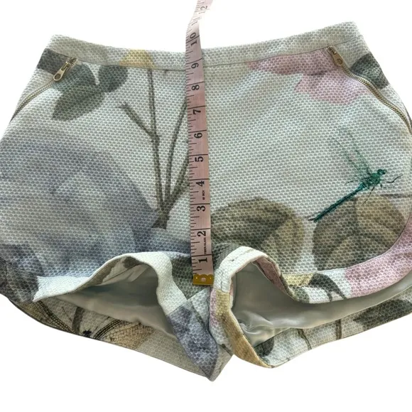 TED BAKER Denyse Distinguishing Rose Shorts Size 0 US 2 XXS Novelty Floral Blue