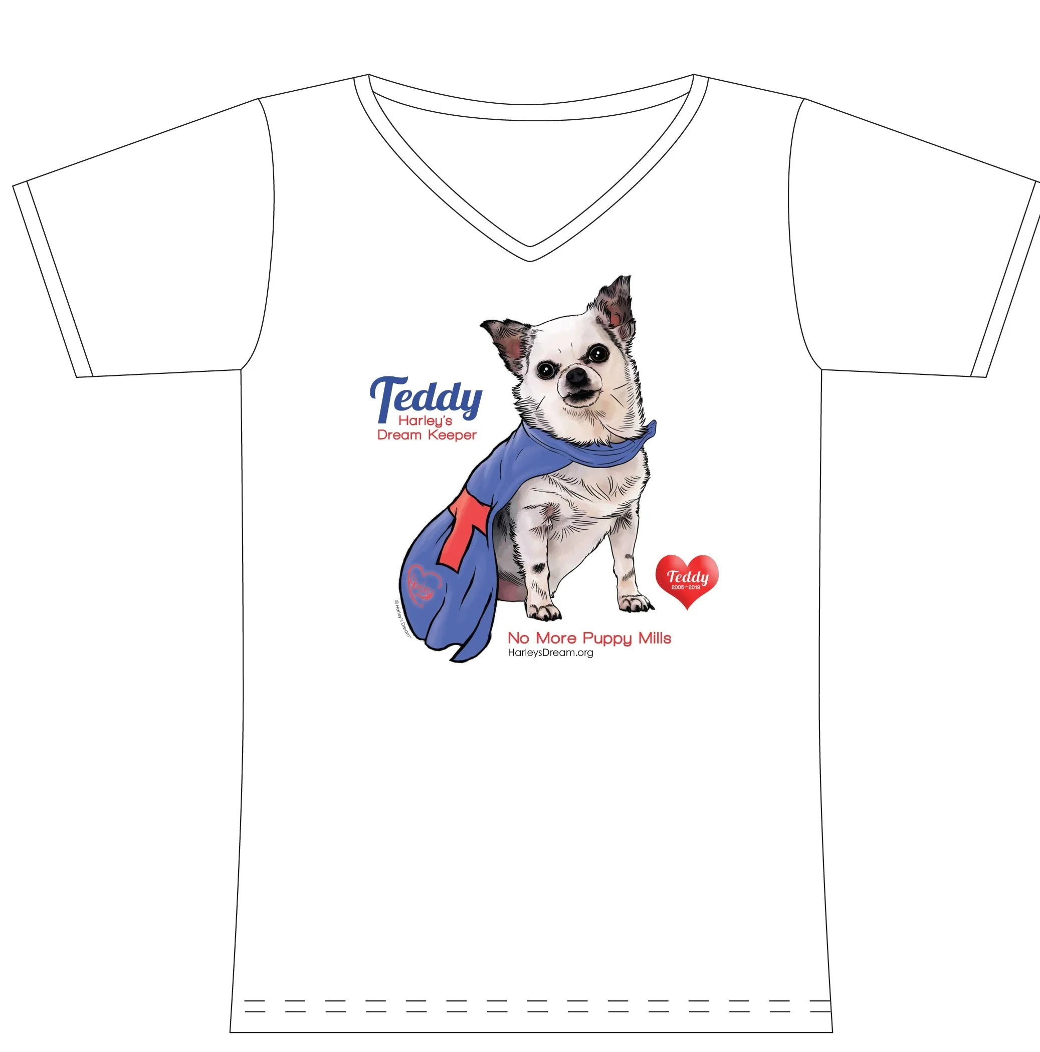 Teddy "Harley's Dream Keeper" Memorial Ladies T-Shirt