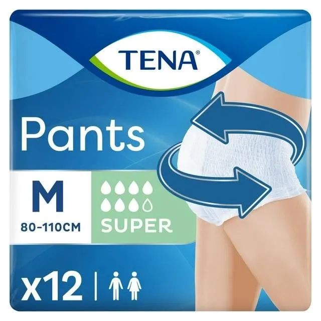 Tena Super Incontinence Pants Medium x 12 x 4 Packs