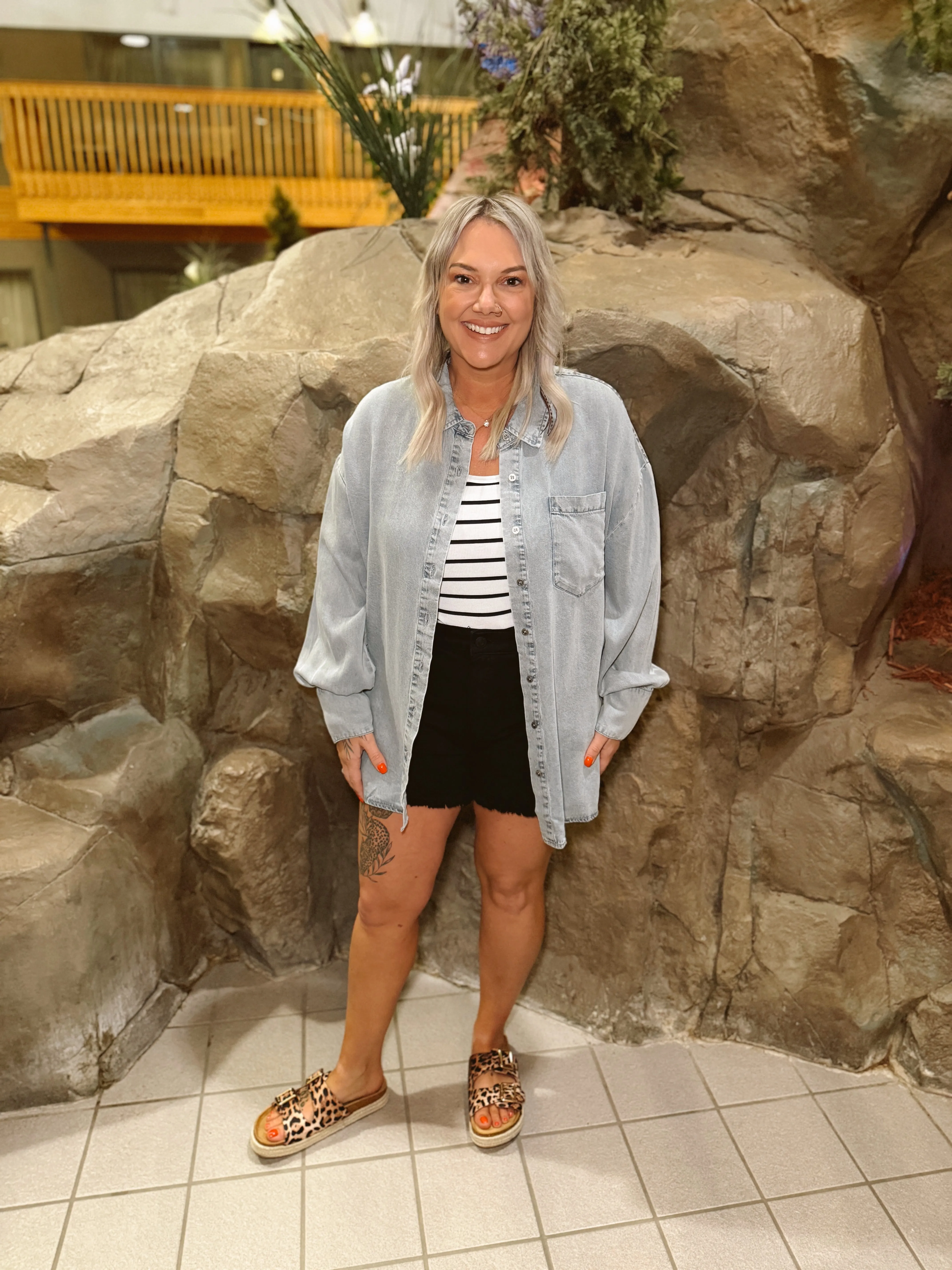 Tencel Oversized Denim Top