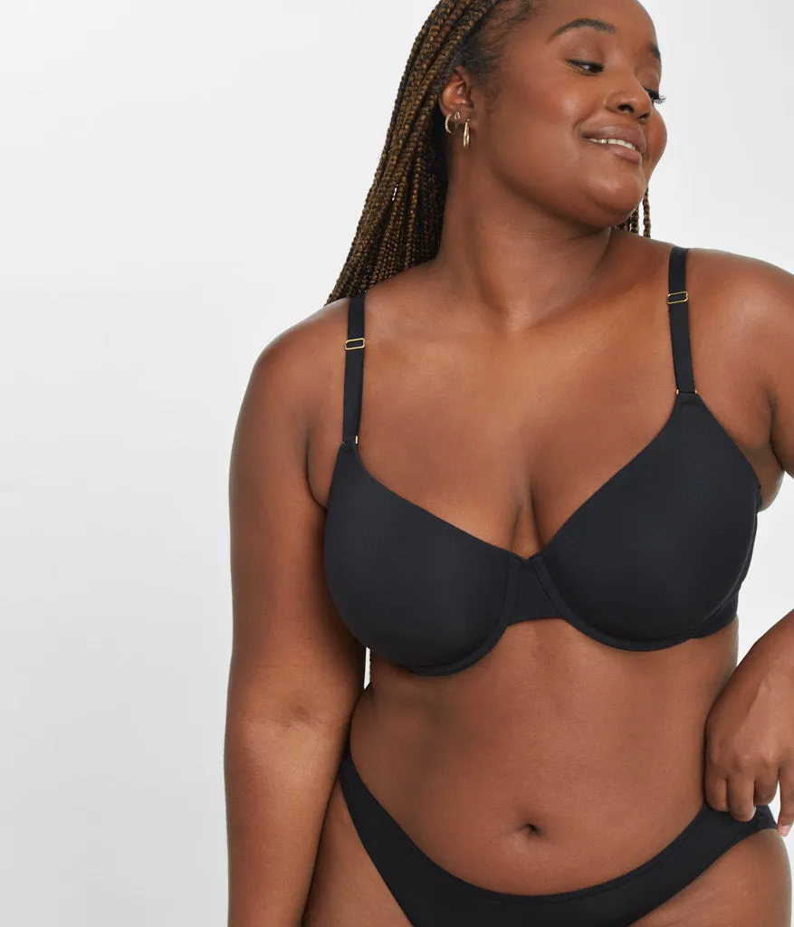 The All-Day T-Shirt Bra Bundle: Jet Black/Heather Gray