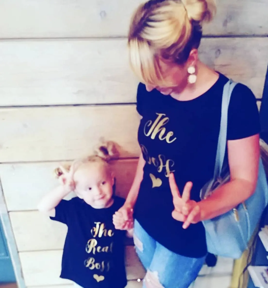 The Boss & The Real Boss Matching Mother and Daughter T-Shirt Set
