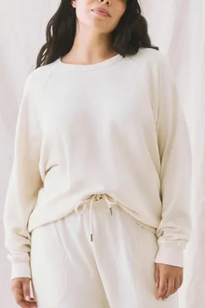 The College Sweatshirt in Washed White