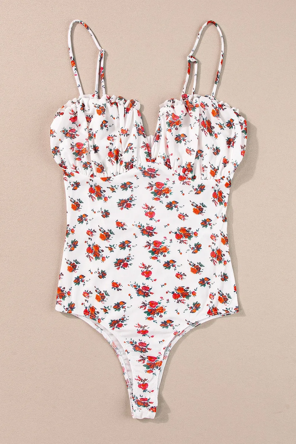 The Foxy Frill Floral Bodysuit