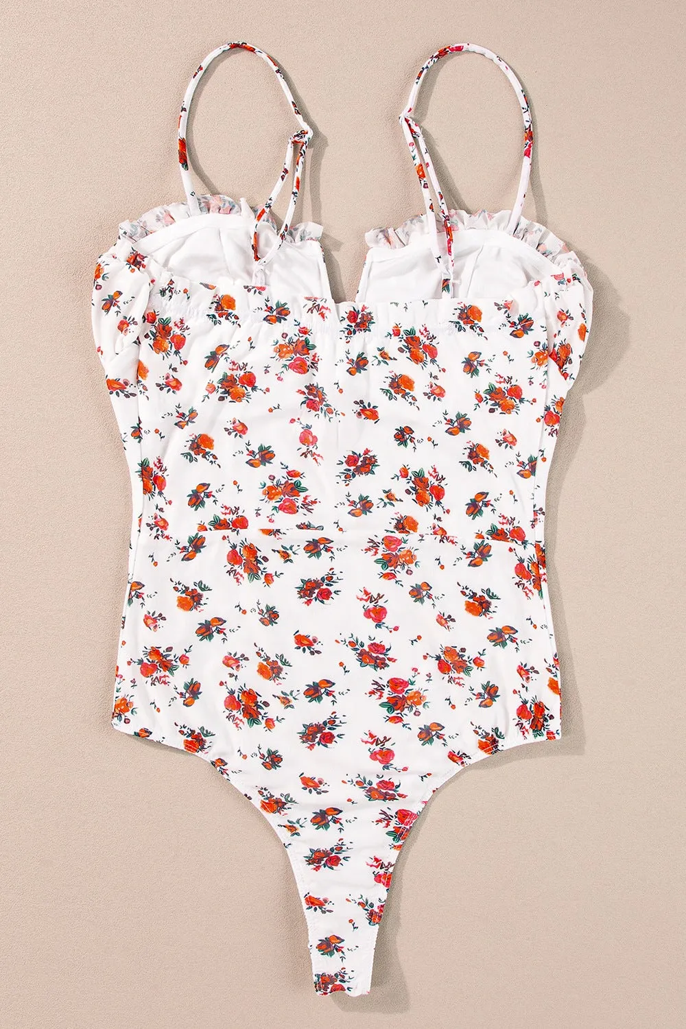 The Foxy Frill Floral Bodysuit
