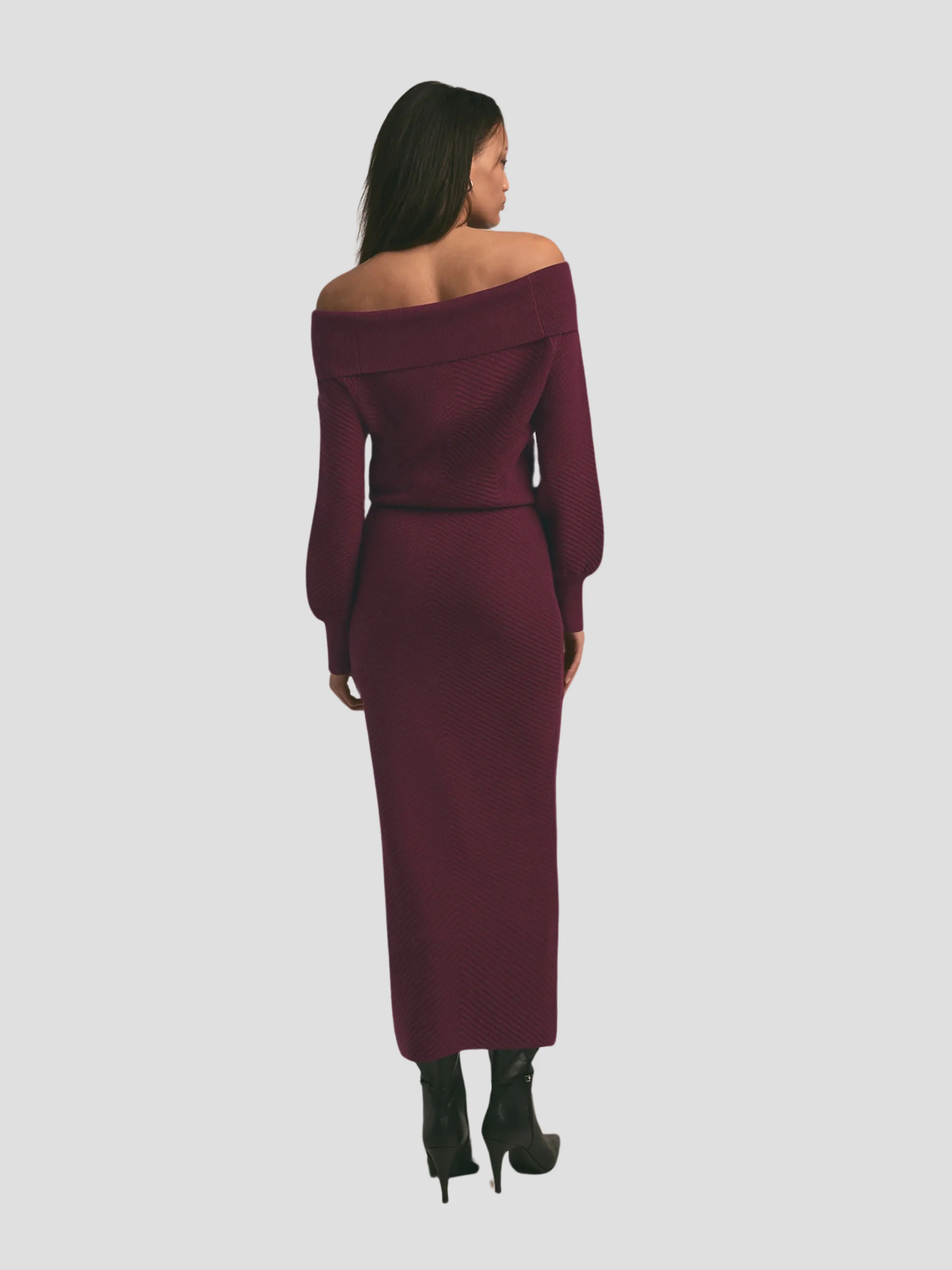 The Irene Dress in Burgundy