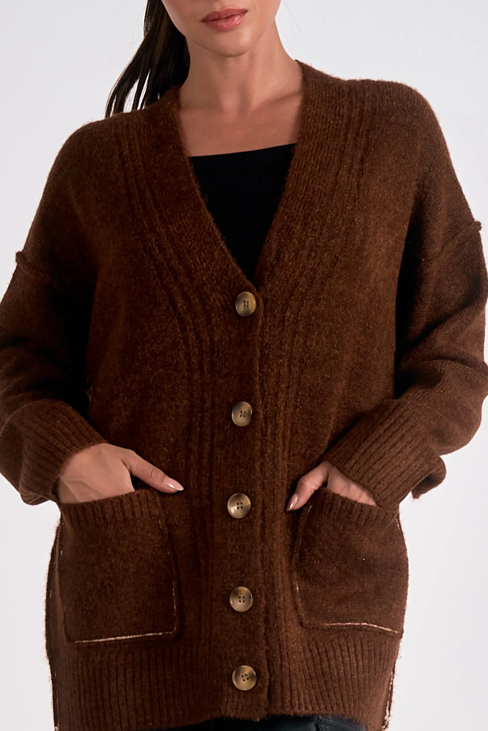The Kailah Oversized Button Front Cardigan