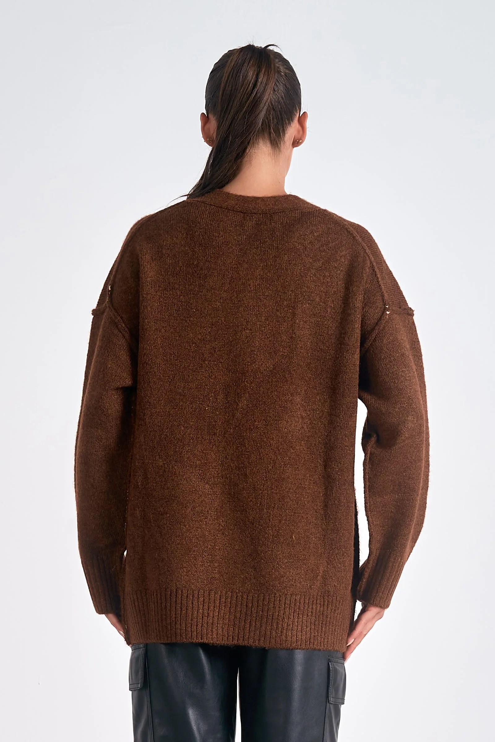 The Kailah Oversized Button Front Cardigan