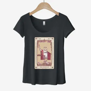 The Magician Cat Tarot - Women’s Flex Scoop Neck Tee