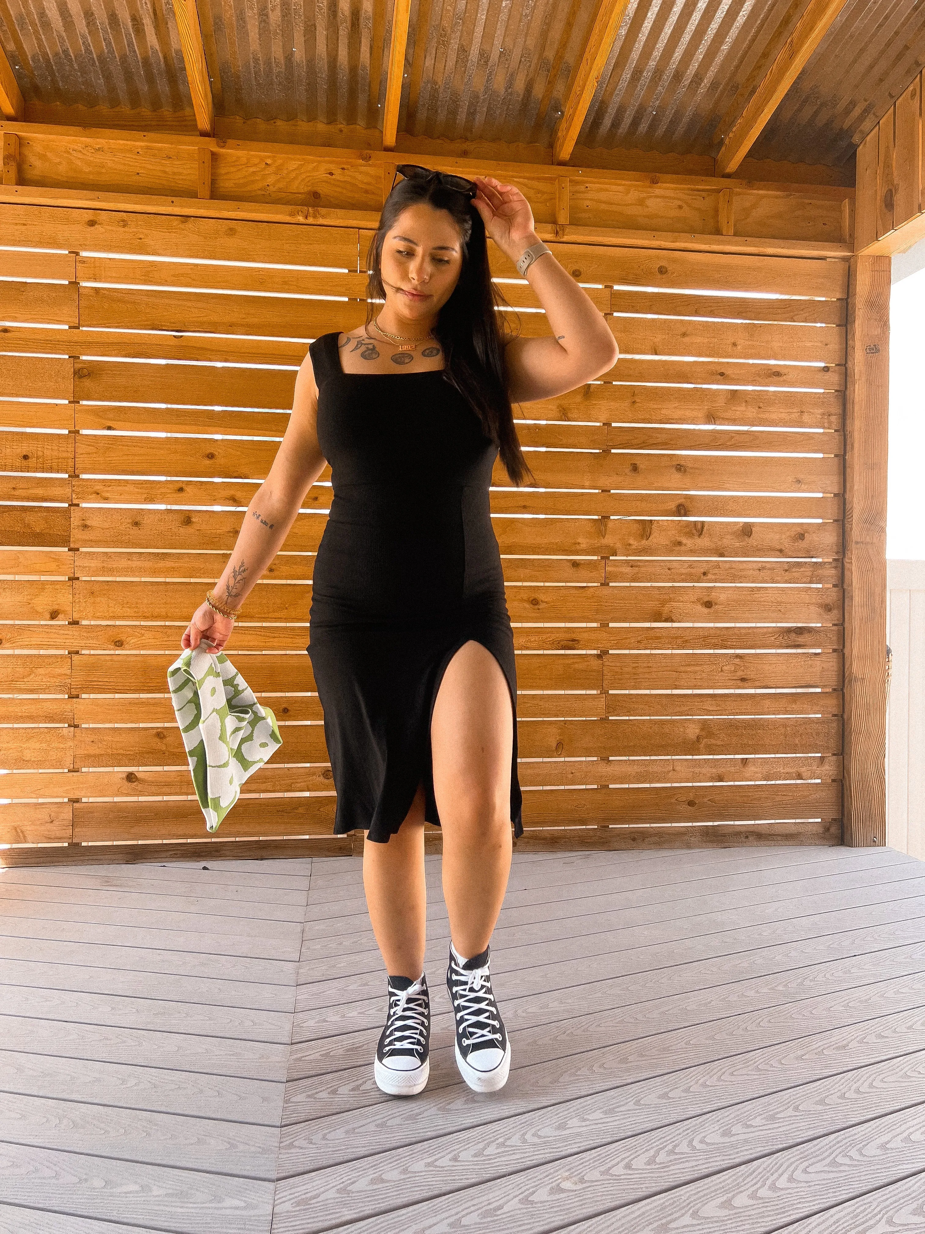 the reset side slit dress