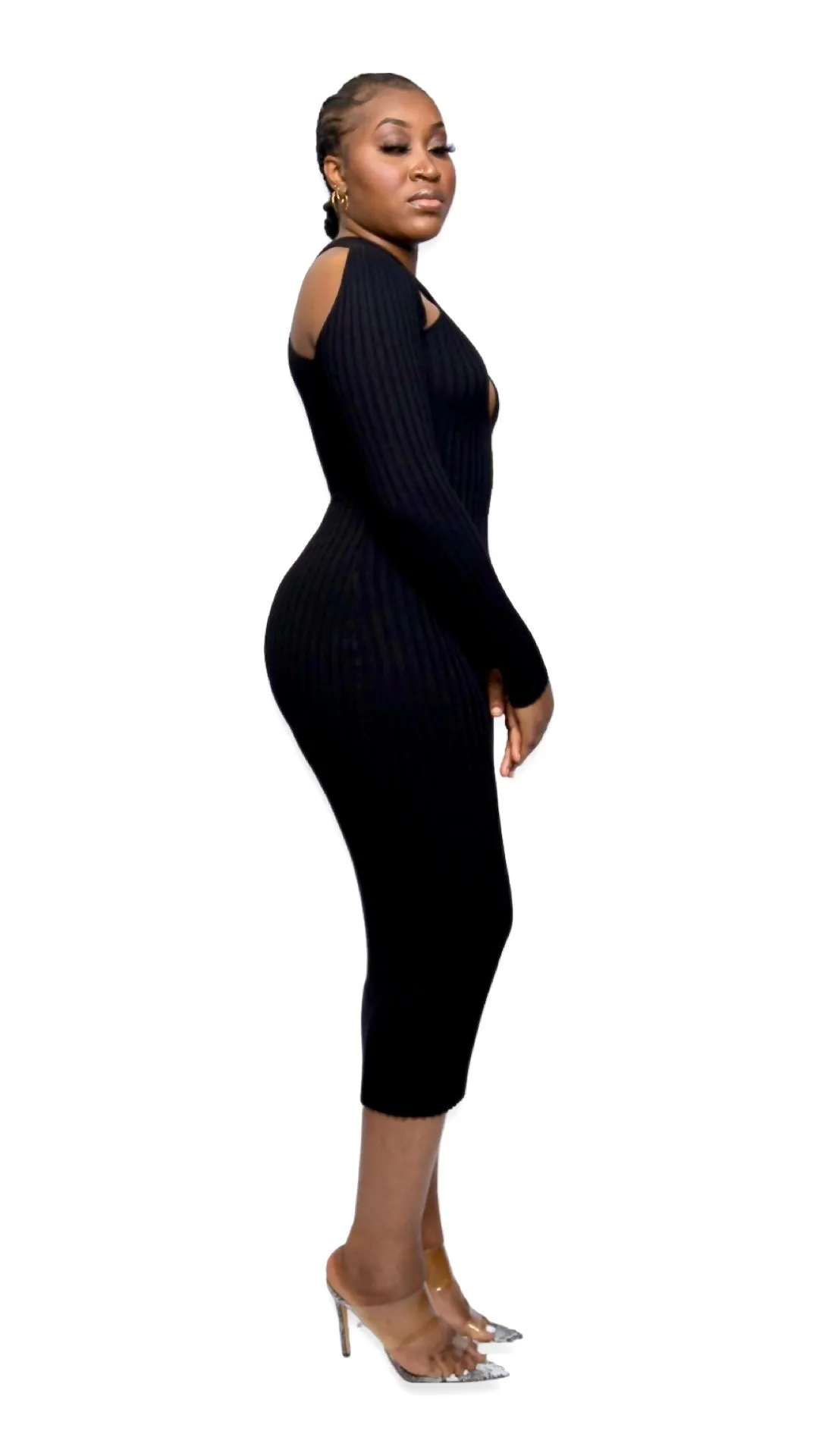 THE ROXANNE DRESS (BLACK)