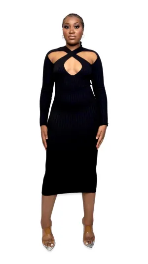 THE ROXANNE DRESS (BLACK)