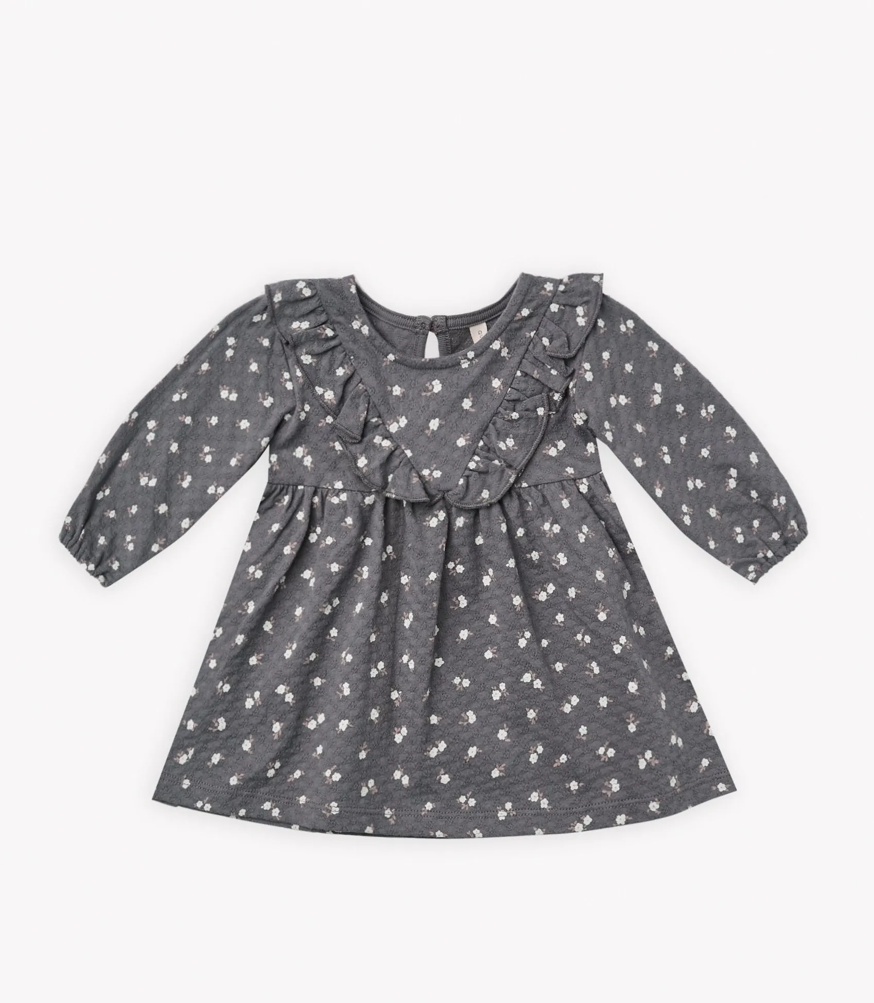The Ruffle V Dress   Bloomer by Quincy Mae - Dark Floral - BABY