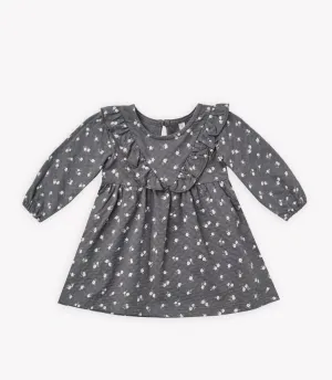 The Ruffle V Dress   Bloomer by Quincy Mae - Dark Floral - BABY