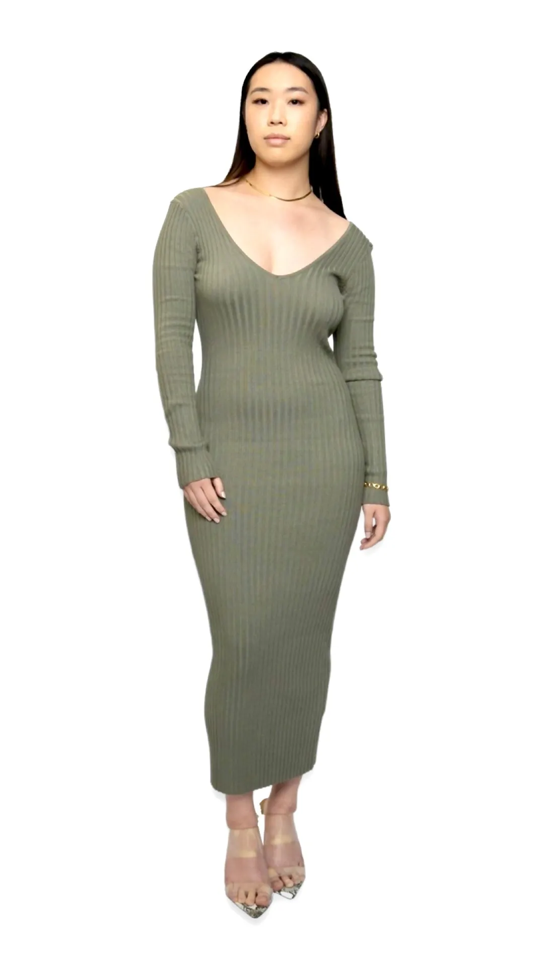 THE SASHA DRESS (MOSS)