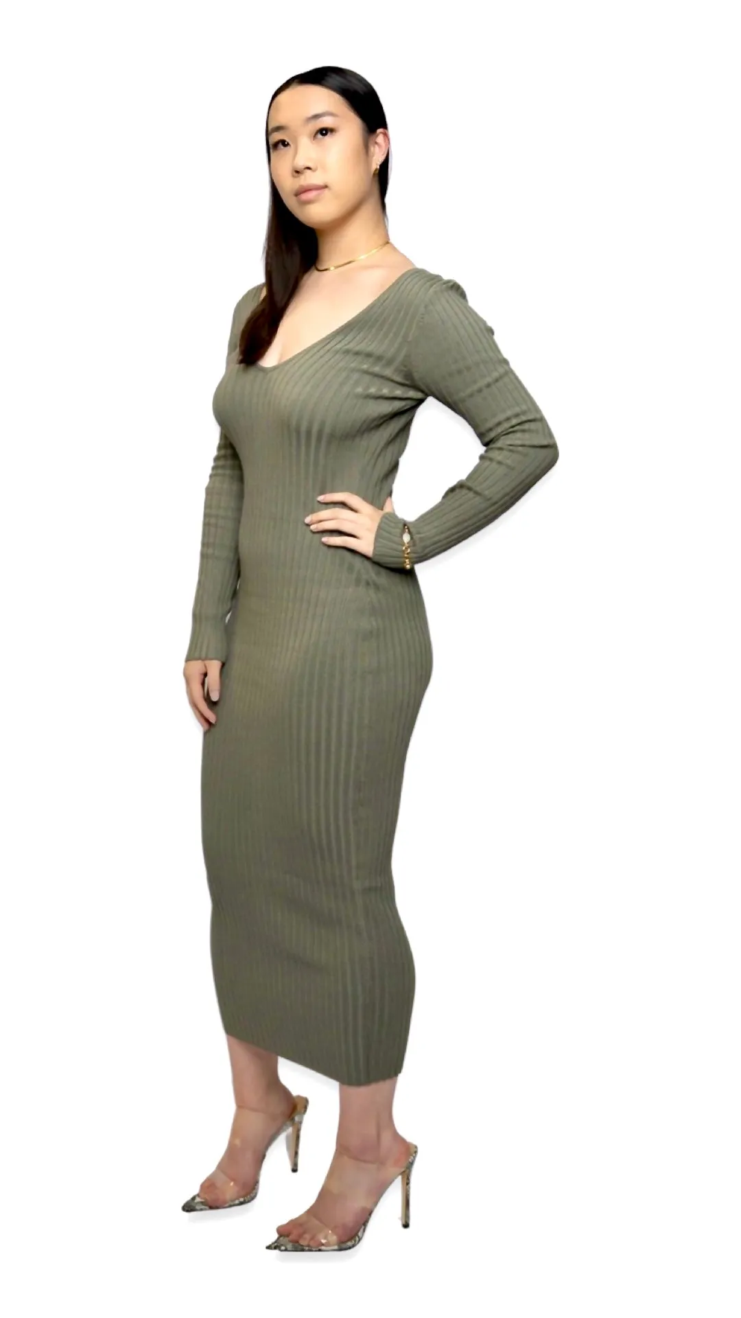 THE SASHA DRESS (MOSS)