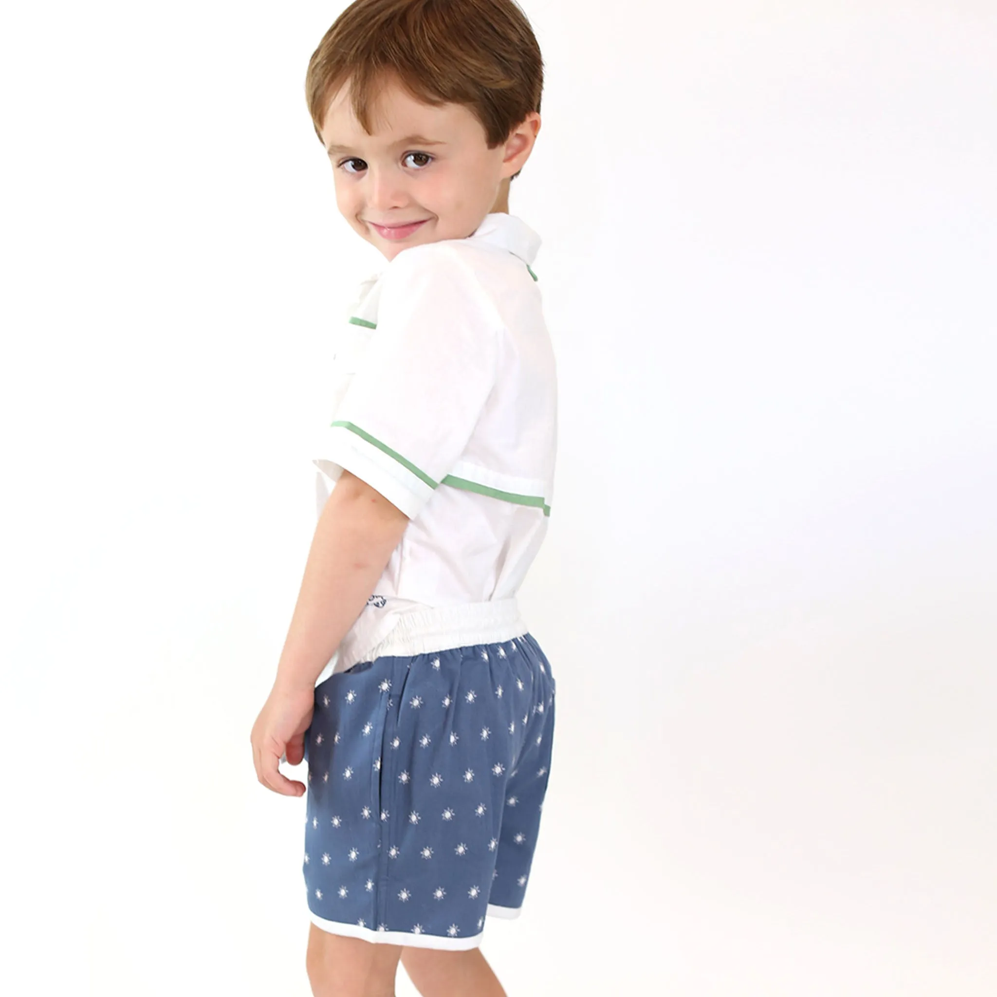 The Sea Short - Sunburst Inky Blue