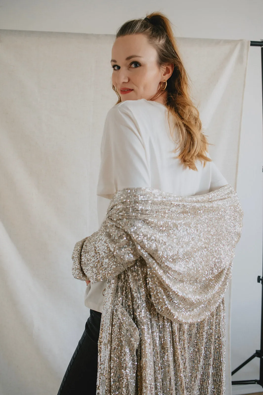 The Show Stopper Sequin Duster - Silver