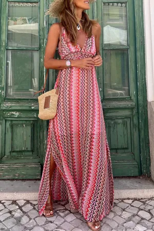 The Wild Flame Boho Halter Maxi Dress