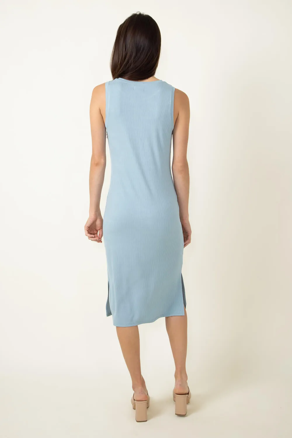 Thread & Supply Ribbed Dress for Women in Blue Teal | D1072RSTS-TEAL