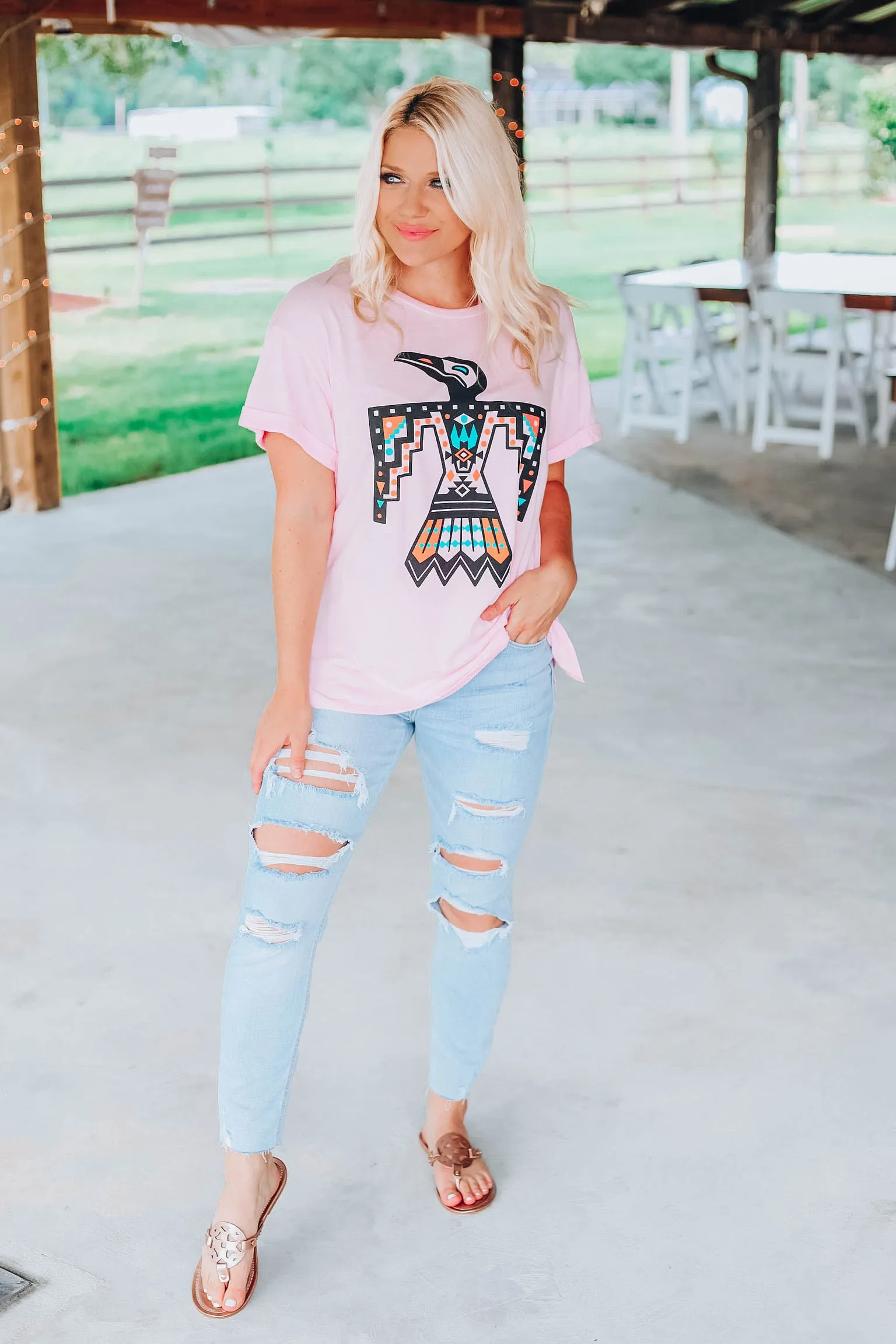 Thunderbird Graphic Tee - Pink