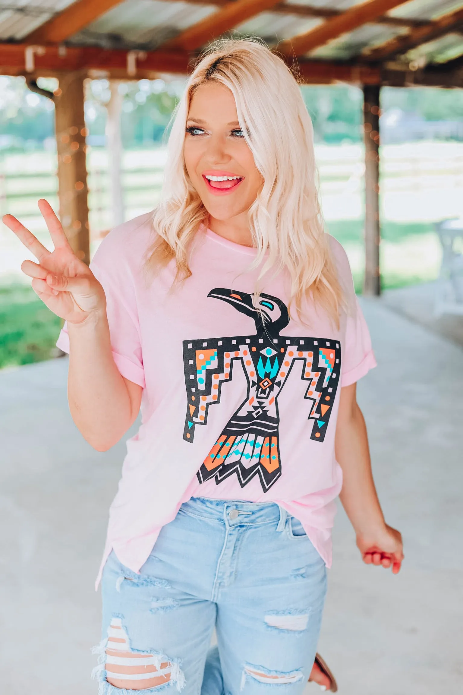 Thunderbird Graphic Tee - Pink