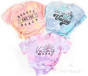 Tie Dye Beachy Vacay/  Beachy Vacation Tee/ Youth and Adult Sizes/ Southern Tee